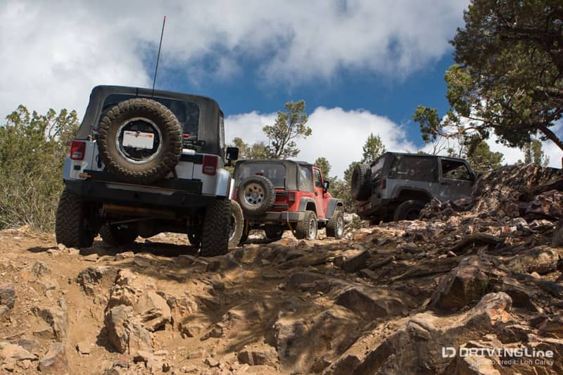 Jeep Wranglers on Gold Mountain Trail, Big Bear, CA
