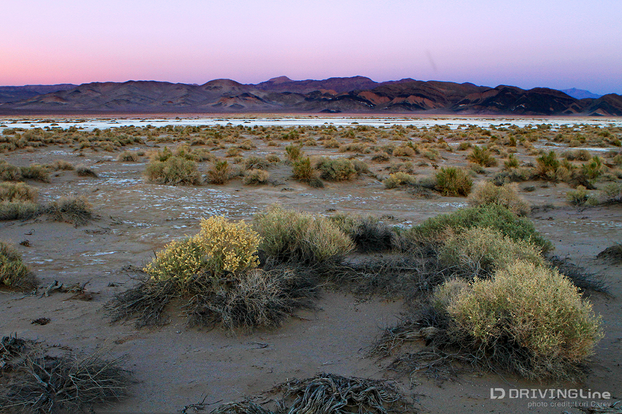 Dusk on the salt flats of southern Death Valley National Park