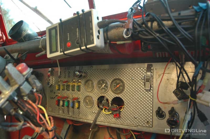 The dash is in constant evolution. I especially like the use of toolbox latches to provide quick access to the inner wiring domain behind the main gauge panel. Carl says the conversion to Bluetooth to tune the EFI will allow him to clean up the dash considerably.