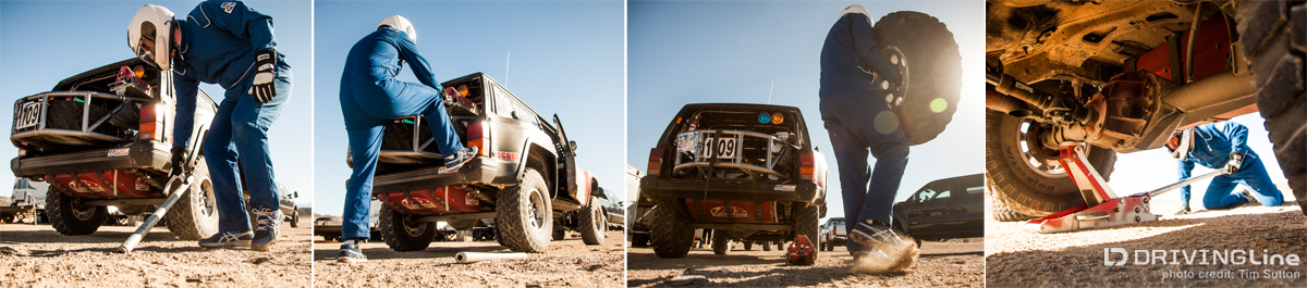 Baja-Driving-School-Baja-1000-changing tire