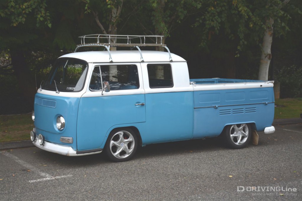 This Type 2 Transporter Pickup built between 1967 and 1979 was a standout with its crewcab configuration and trick fold-down bed-side.