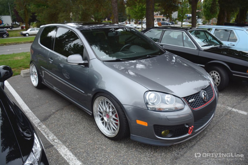 A bang for the buck leader, we were surprised not to see more venerable GTI’s on the grounds. This graphite two-door hatch illustrated the impact of a dropped suspension and some tasteful mesh wheels.