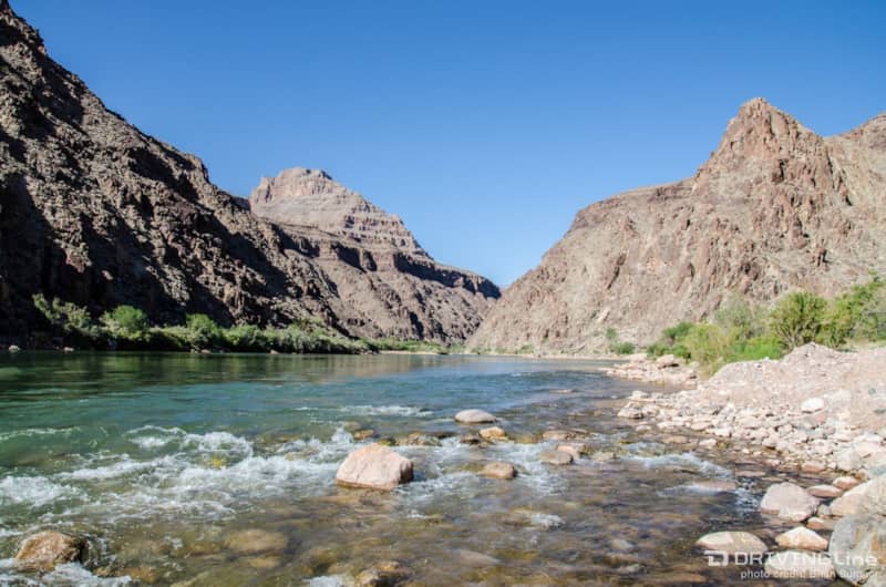 Colorado river at the bottom of the Grand Canyon
