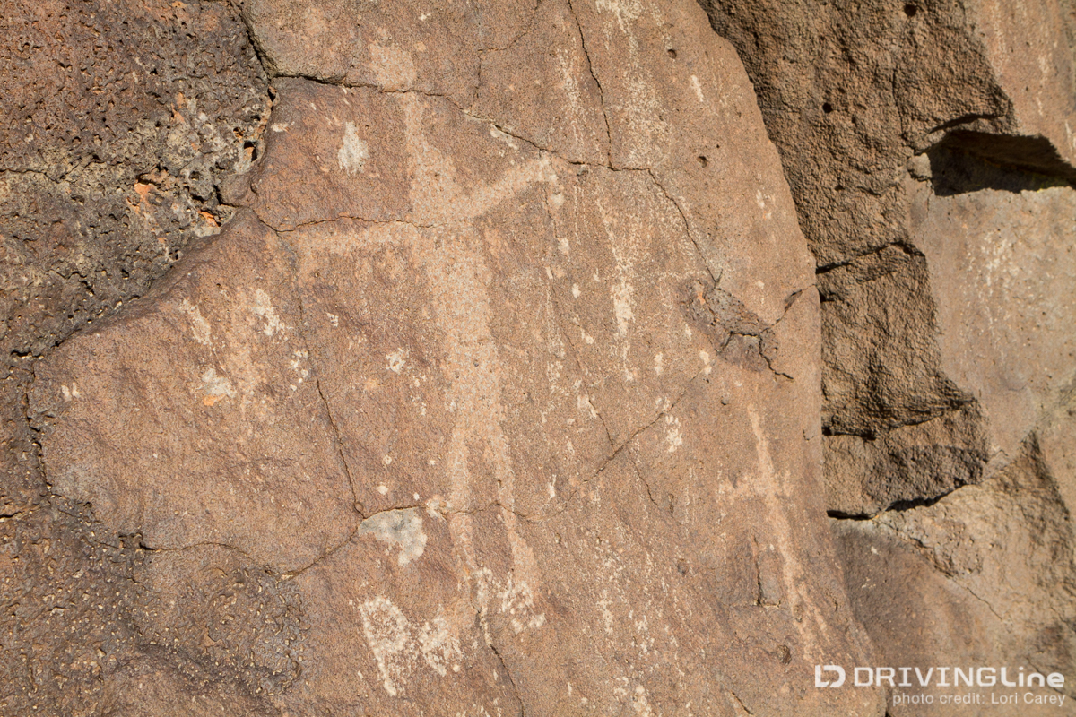 Vandalized petroglyph, Black Canyon
