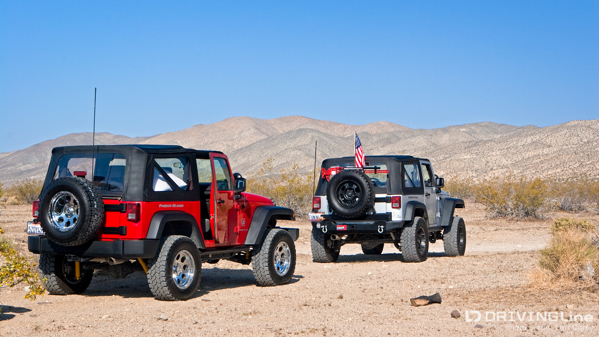 Jeeps at Last Chance Canyon trailhead