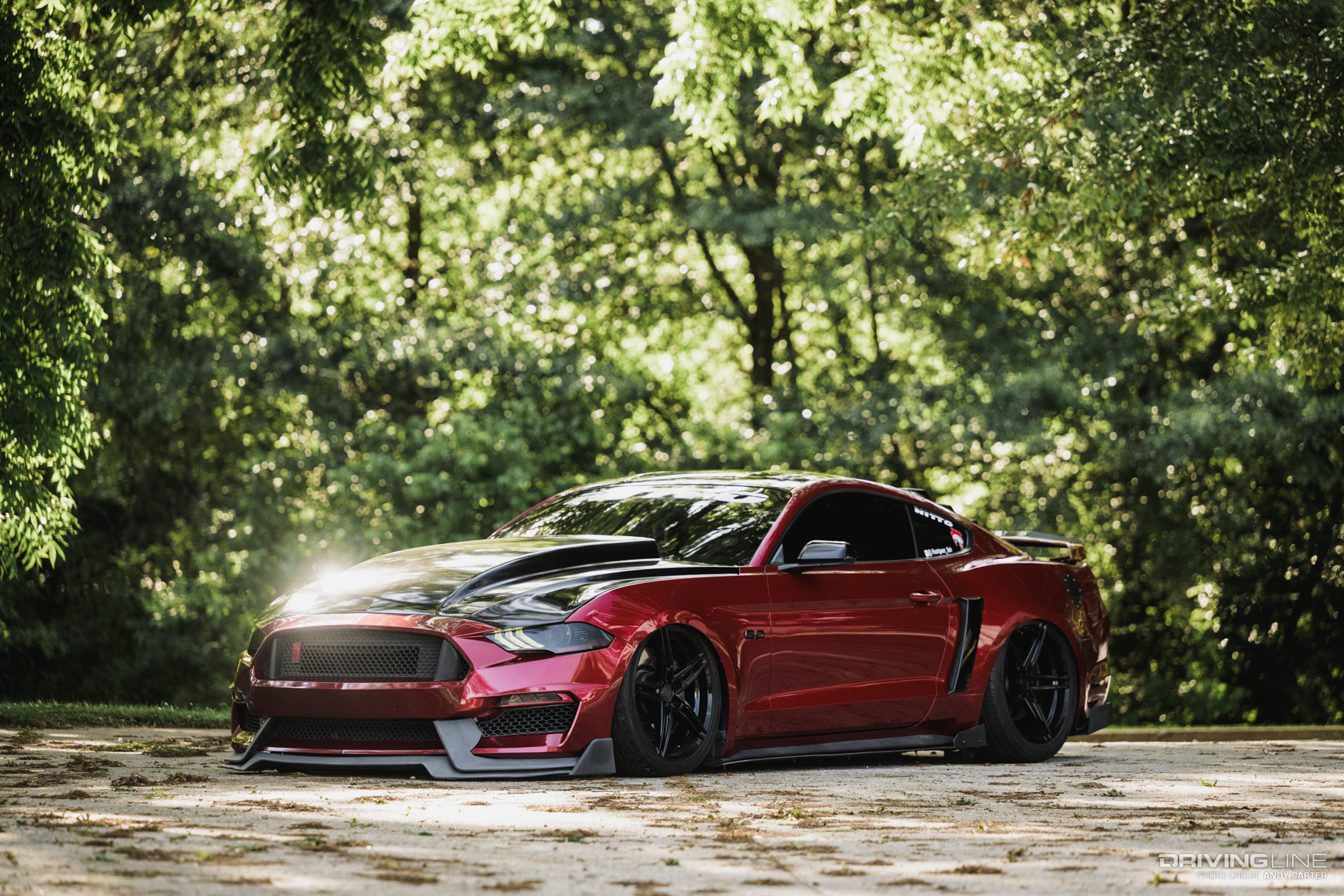 Bagged S550 Mustang GT front 3/4