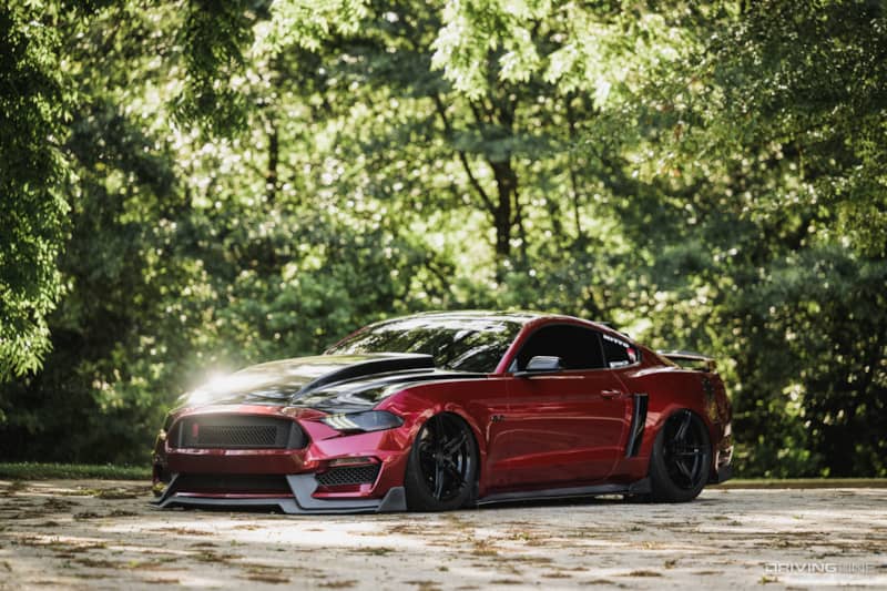 Bagged S550 Mustang GT front 3/4