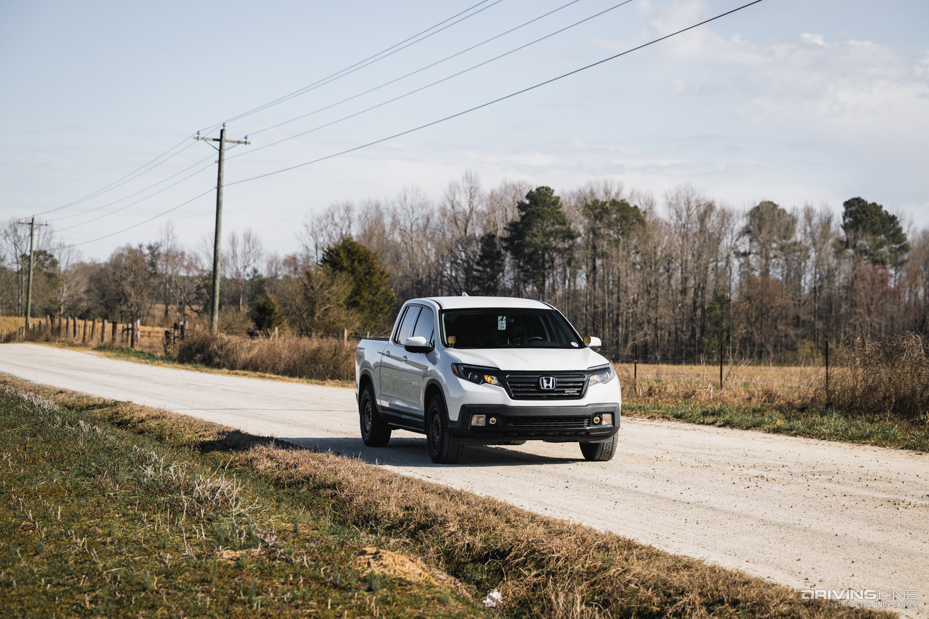 Honda Ridgeline on gravel road