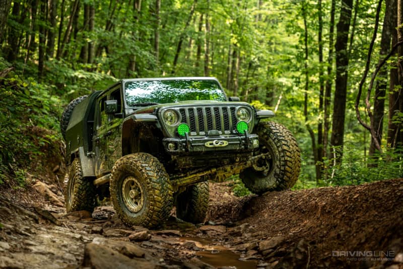 Jeep Gladiator Rubicon on 40s Windrock Park Trail 26