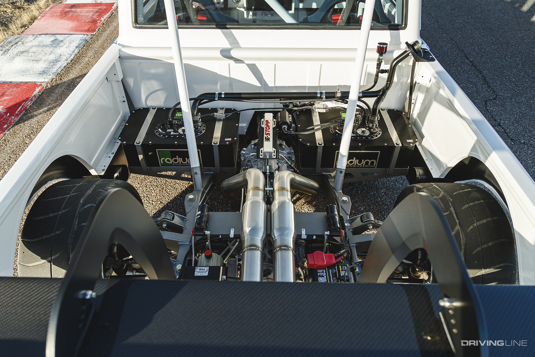 Bed and Rear Suspension of Cameron Bishop's ’72 Chevy C10