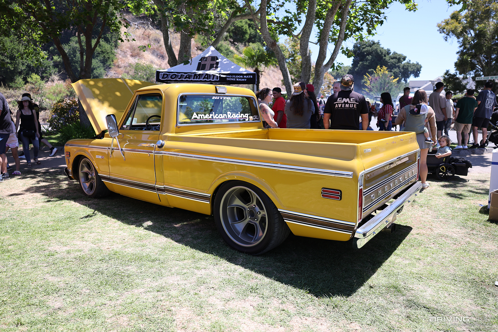 Rear of Big 10 Garage’s “Kornbread” ’71 Chevy Cheyenne C10 at the 2023 C10 SLO Down