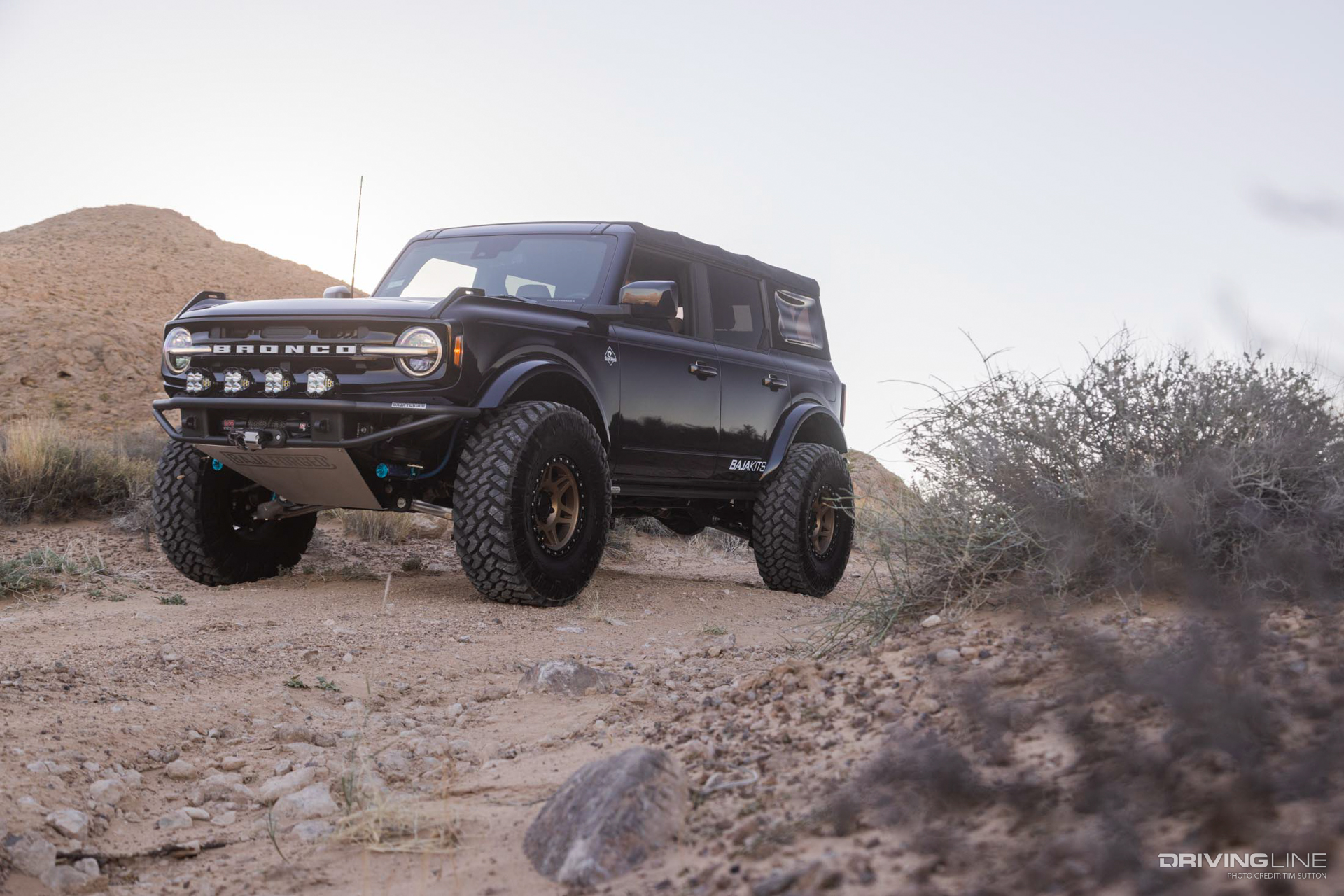 LGE-CTS Ford Bronco driver side front on Nitto Trail Grappler tires