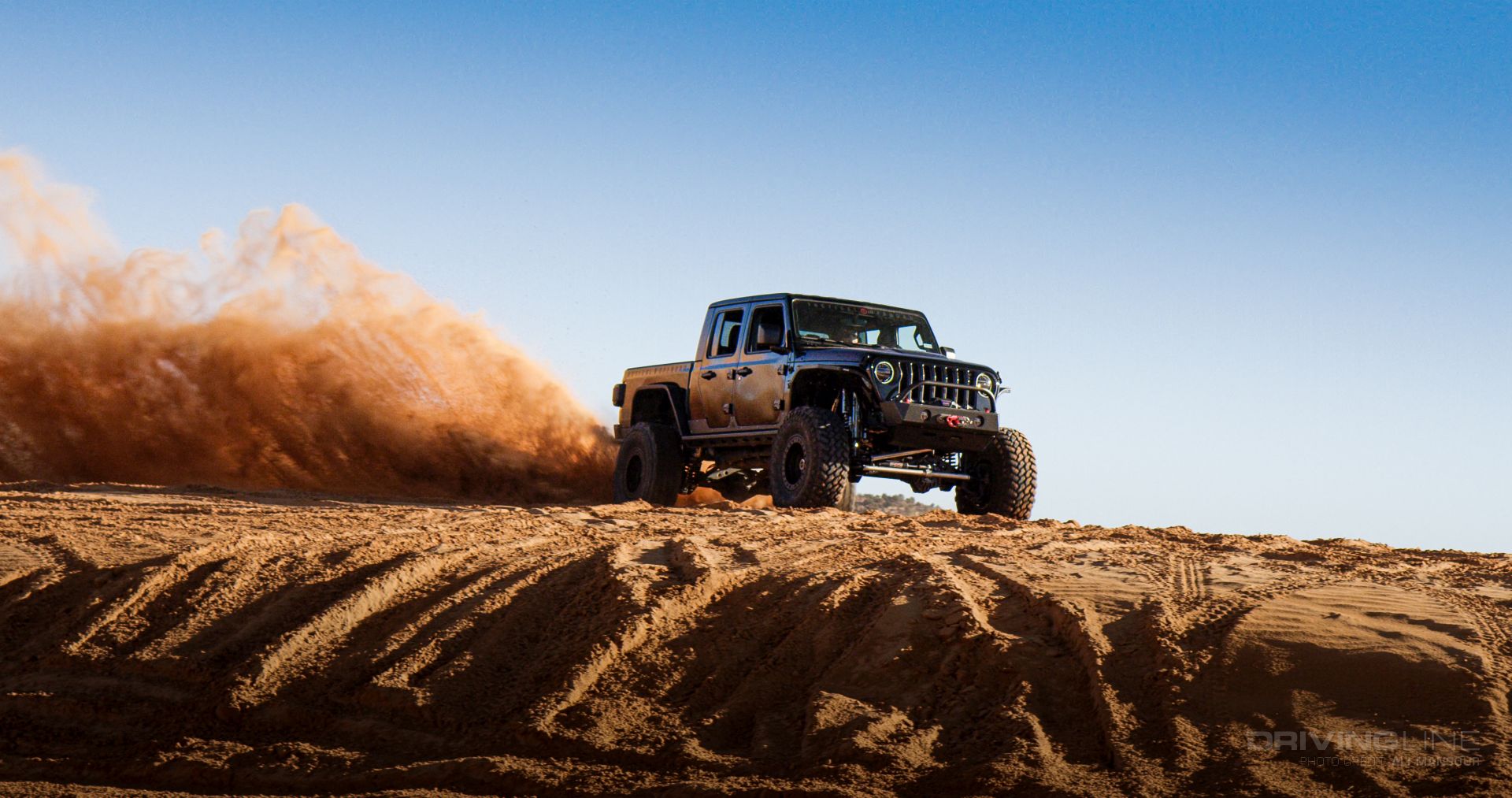 Jeep Gladiator hellcat swap in moab sand dunes tactical off-road