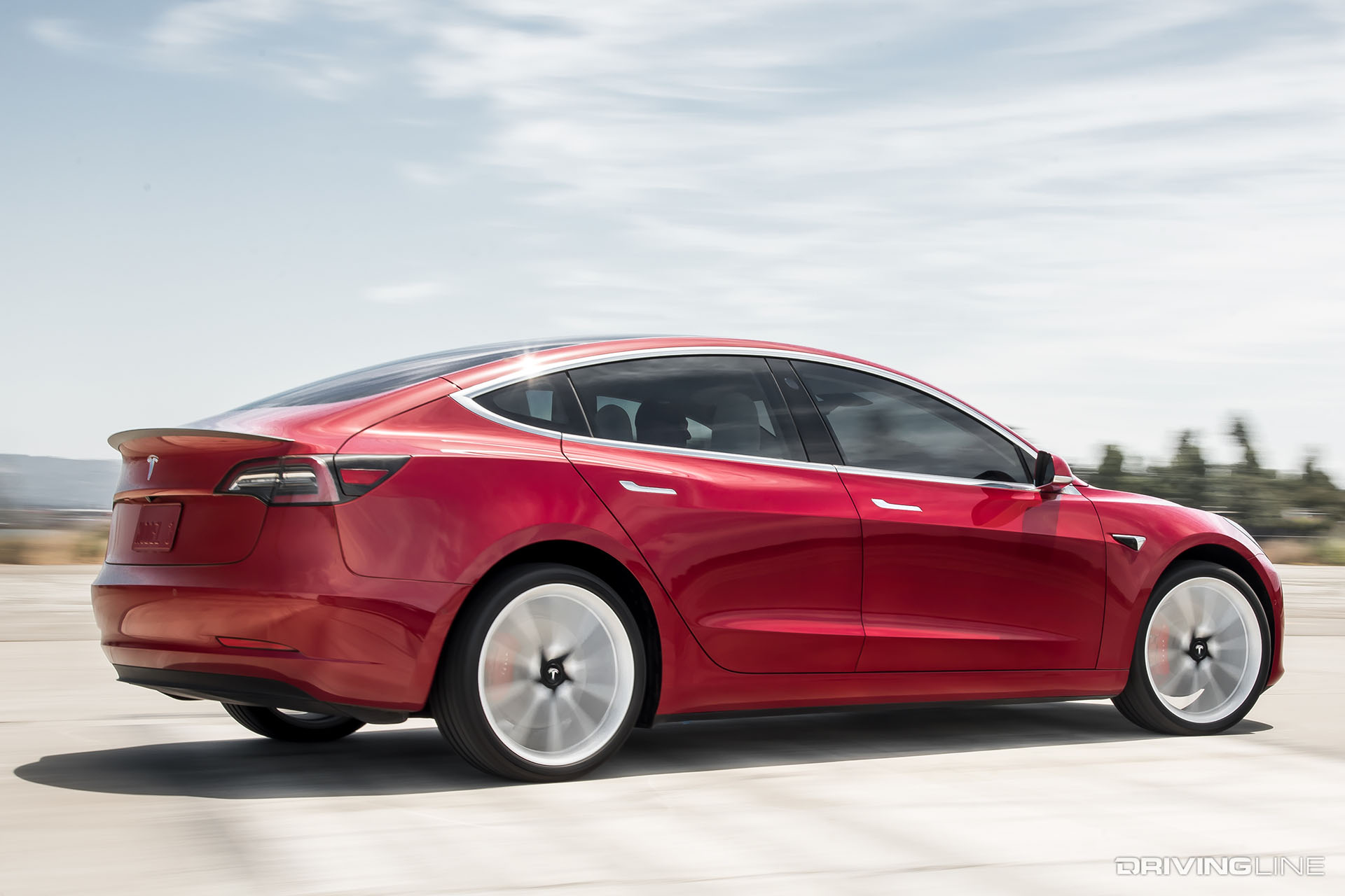 Tesla Model 3 Performance Rear 3/4 View