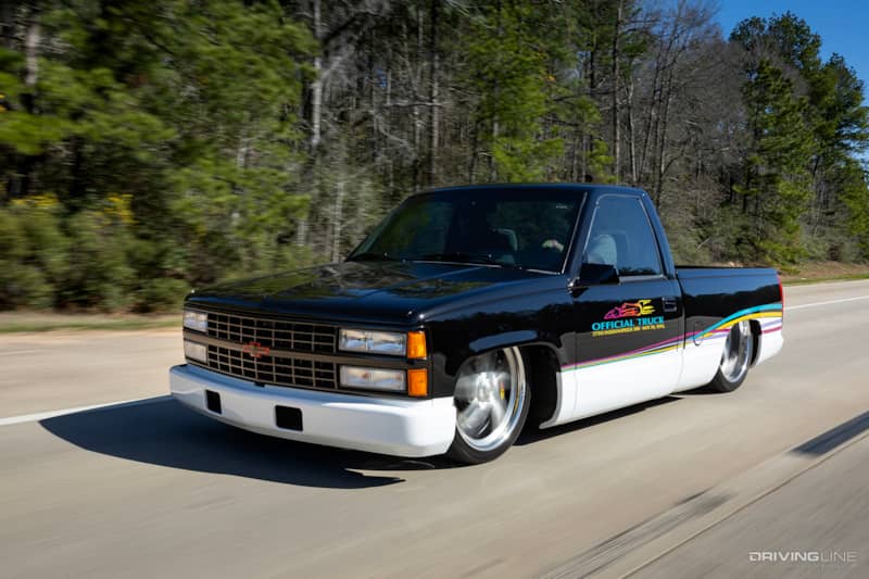 Front Rolling Shot of Jeff Volker's 1993 C1500 Indy 500 Pace Truck