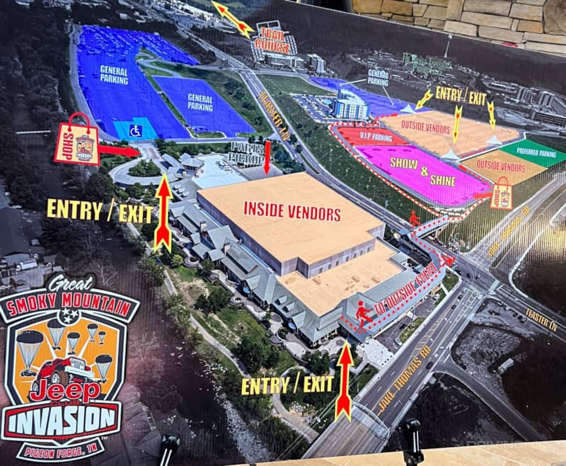 Great Smoky Mountain Jeep Invasion show layout
