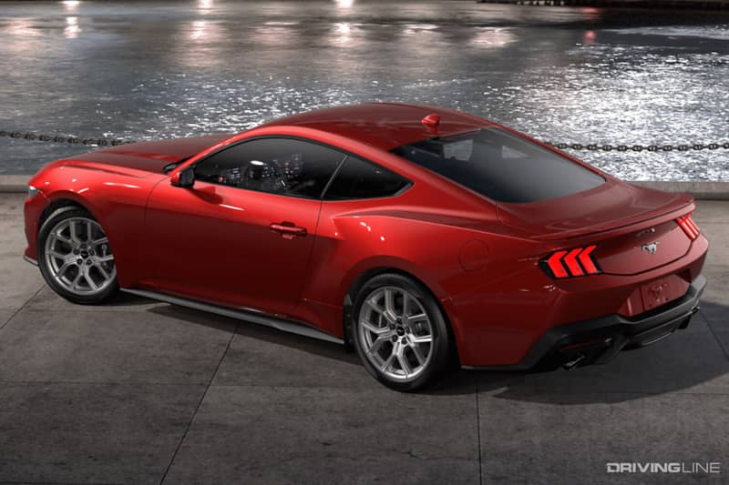2024 Mustang EcoBoost Red Rear View