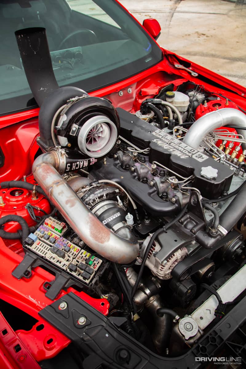 Cummins turbo Diesel swapped into a Ford Mustang