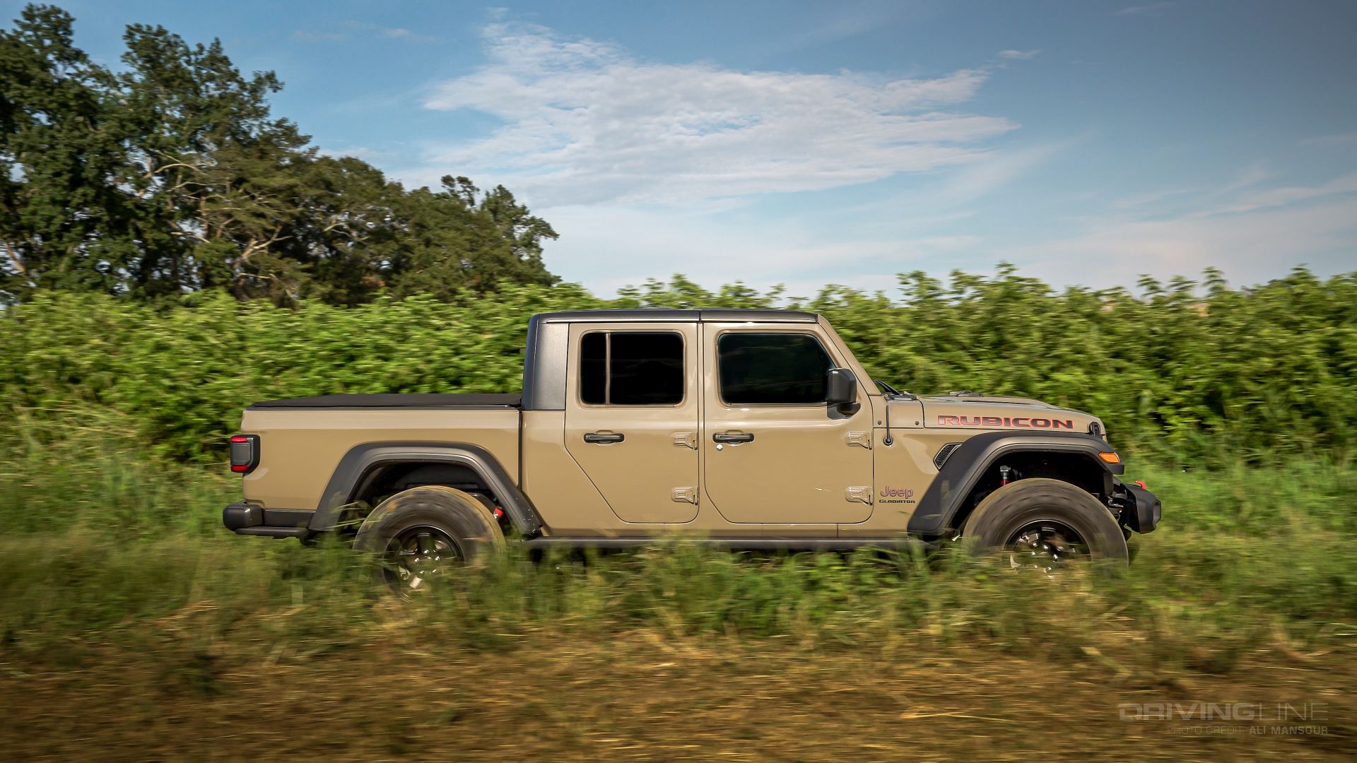 2020 Jeep Gladiator Rubicon Gator Side View Driving