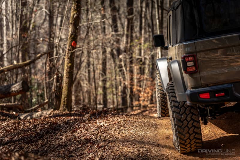 JT on 38s Trail Ride rear view Uwharrie National Forest