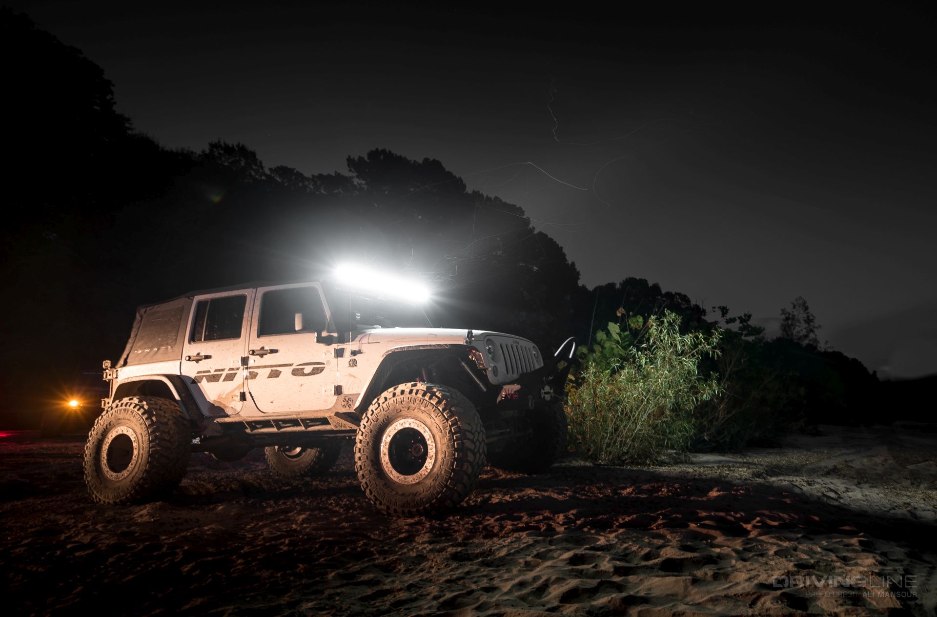 Jeep Wrangler JK Lightbar night shot