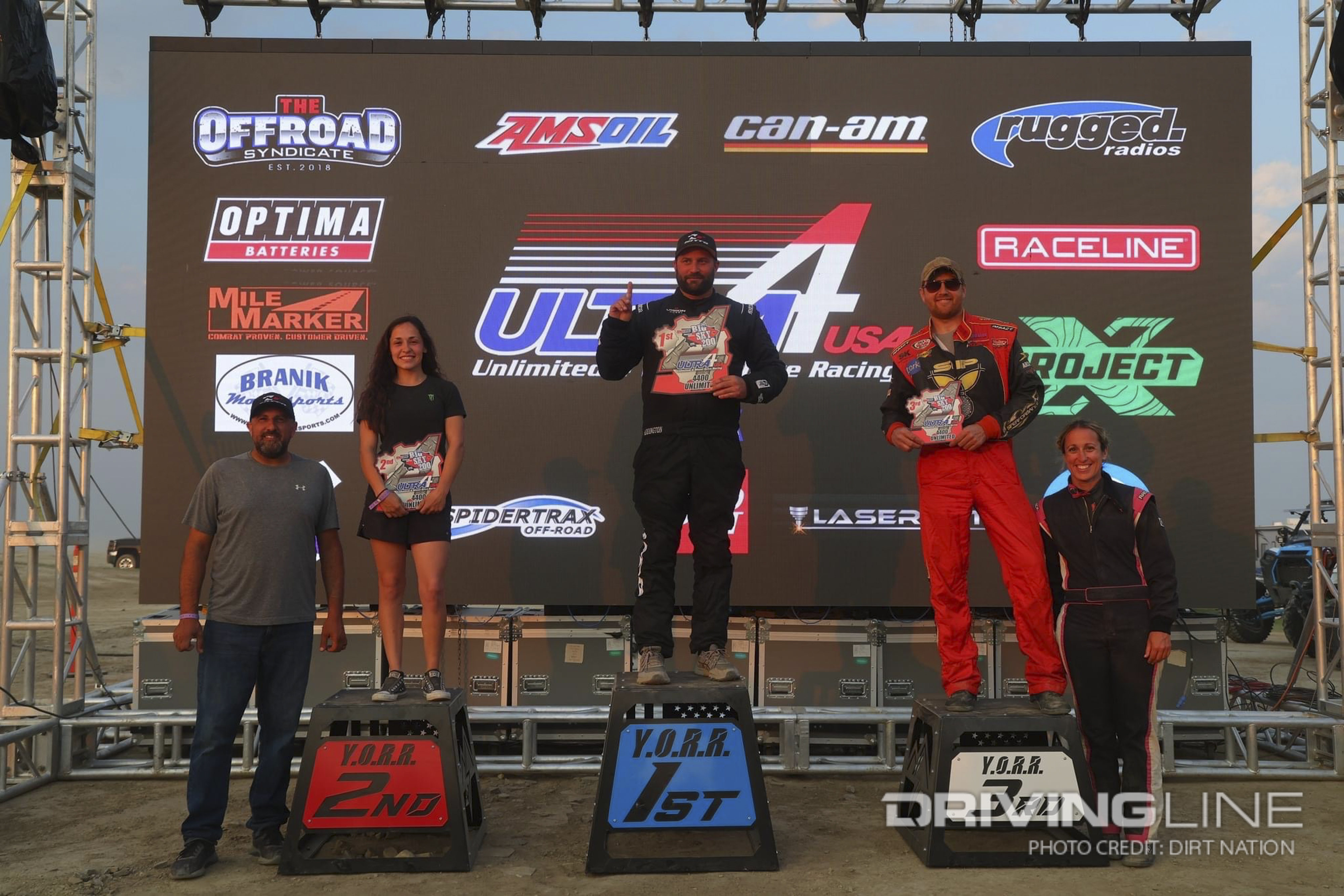 2023 Ultra4 Big Sky 200 Podium, 1. Cody Addington, Bailey Campbell, 3. Phillip McGilton