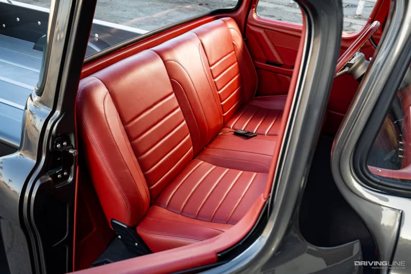 Seats of Kirk Sannella's ‘57 Chevy 3100