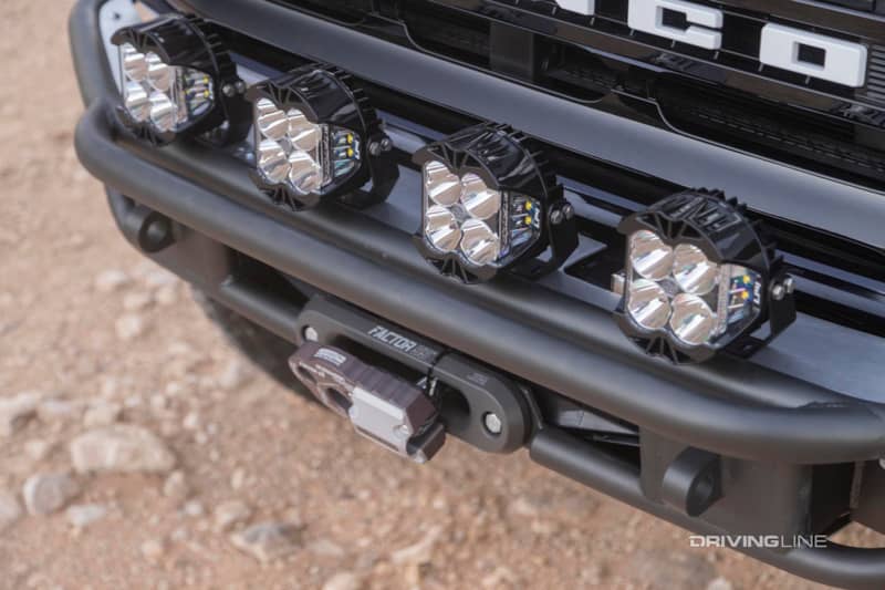 ford bronco on nitto tires off roading in desert