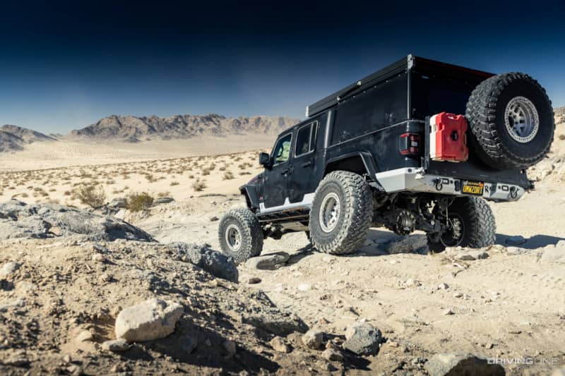 Rear driver side of Nitto Trail Grappler equipped Jeep Gladiator