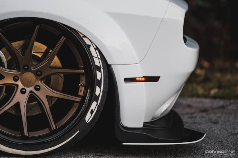 Dodge Challenger on Nittos and airbags