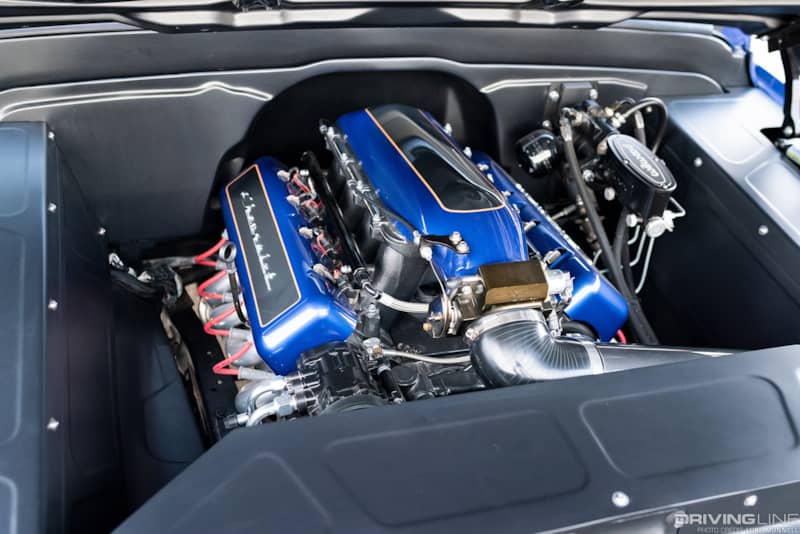 chevy silverado custom ls engine in close up