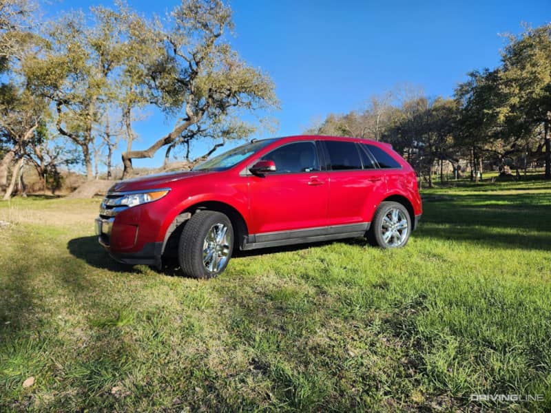 Red 2014 Ford Edge on Nitto Motivo 365 Tires