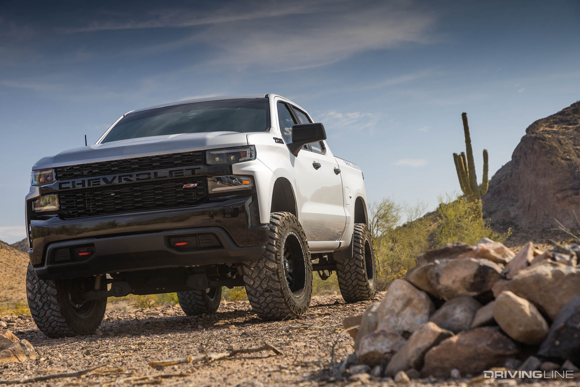 Chevy Trail Boss Silverado Front View on Nitto Trail Grappler