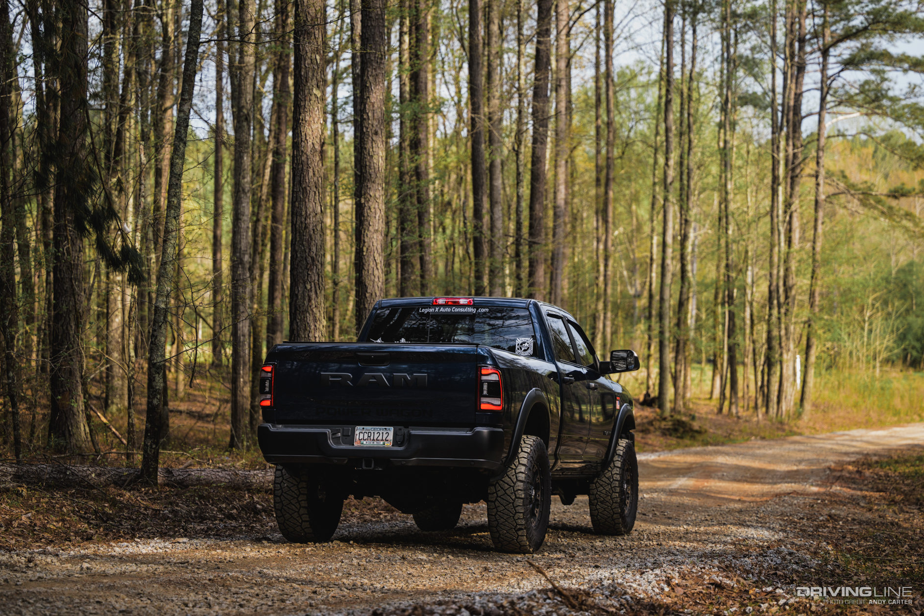 Ram Power Wagon on 38" Tires from Rear