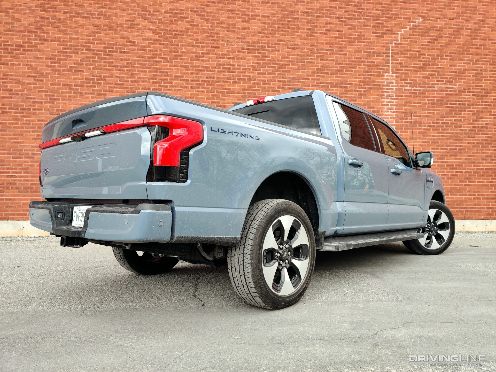 2023 Ford F-150 Lightning EV rear 3/4 view