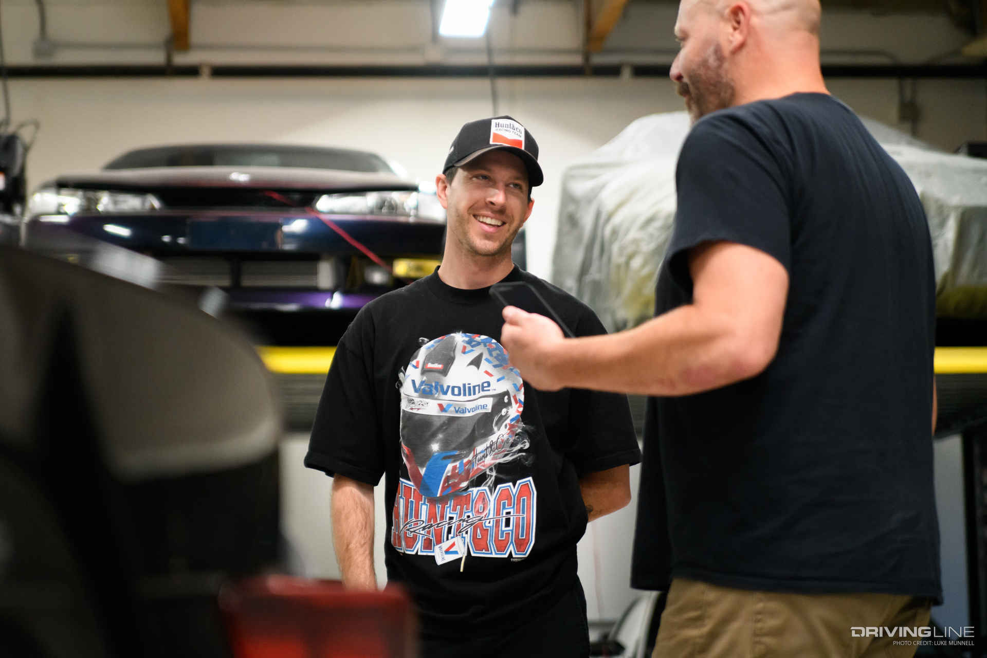 JT Hunt being interviewed by Greg Friend from Driving Line