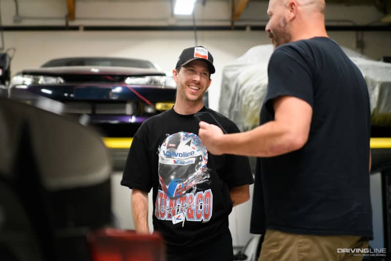 JT Hunt being interviewed by Greg Friend from Driving Line