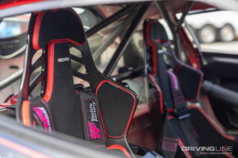 Adam chose a set of lightweight Recaro Podium seats to keep him and his passenger comfortable while driving.