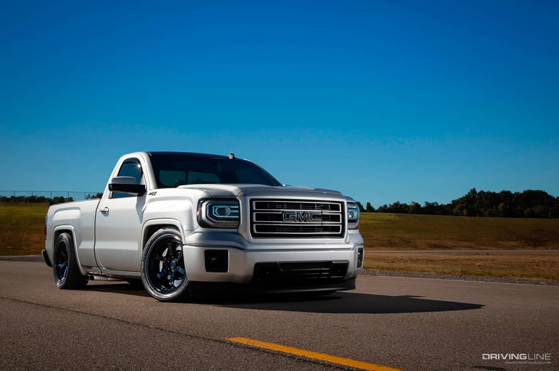 Lowered GMC Sierra Truck