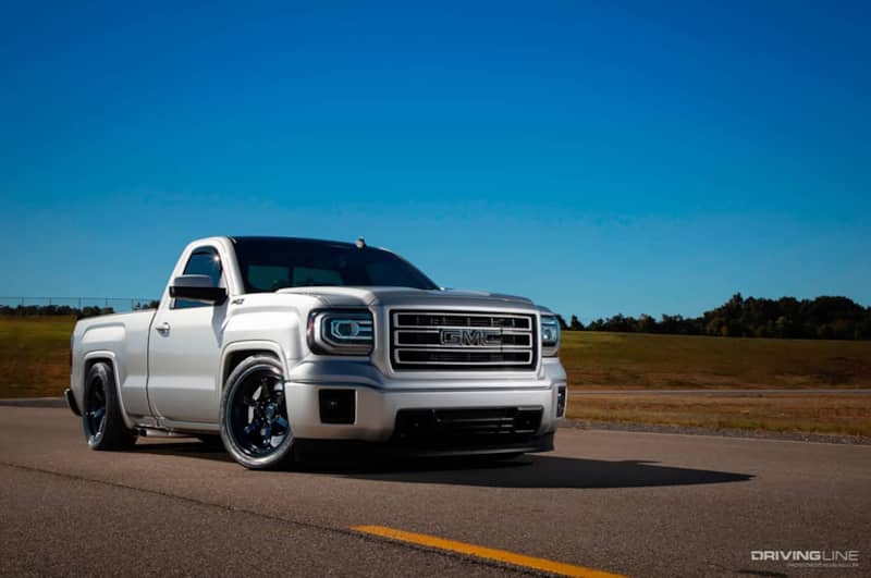 Lowered GMC Sierra Truck