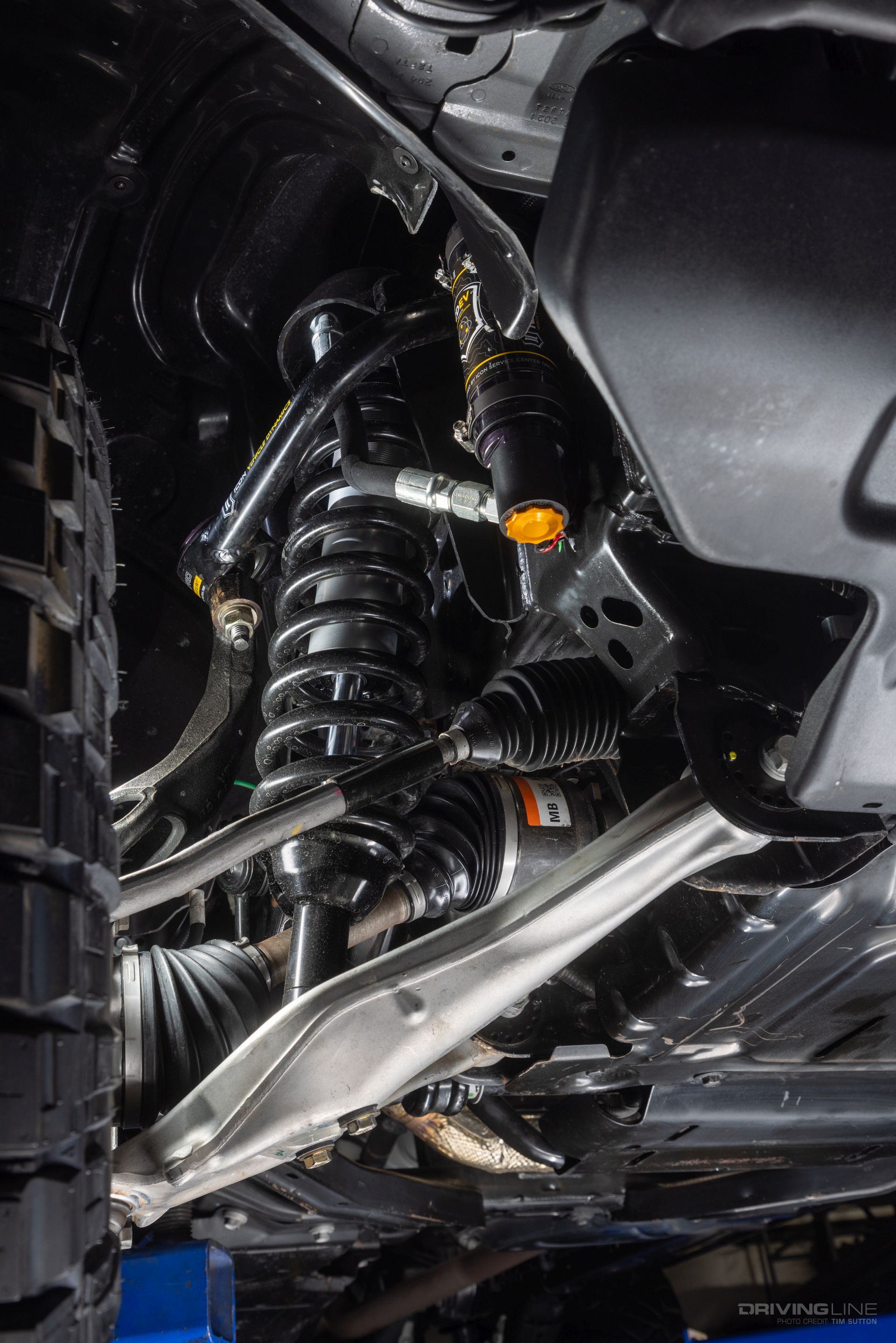 2021 Ford Bronco front axleshaft and IFS front view