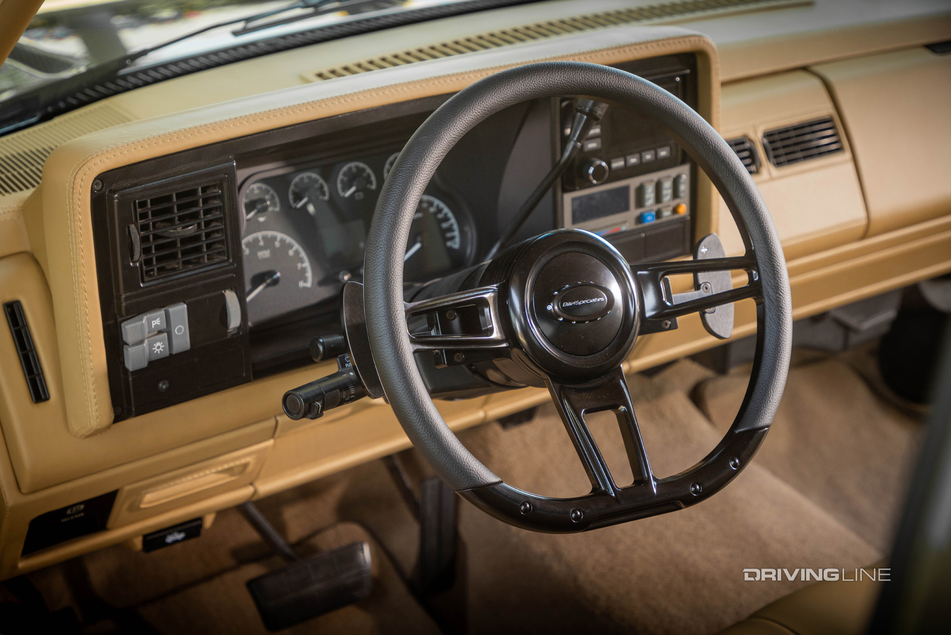 Killer Performance OBS Chevy Truck dashboard and steering wheel