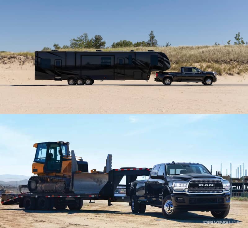 GMC Sierra 3500 Duramax Ram 3500 Heavy Duty Cummins Max Towing
