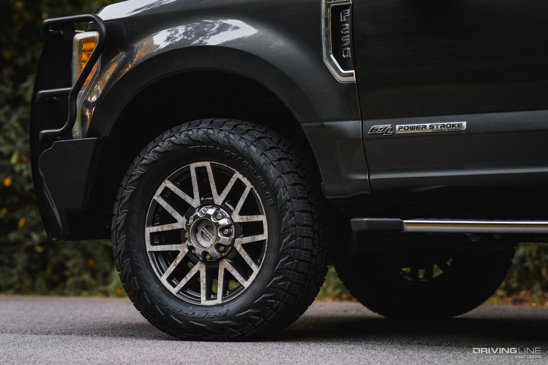 Ford F250 Diesel front driver side wheel with Nitto Terra Grappler G3 tires