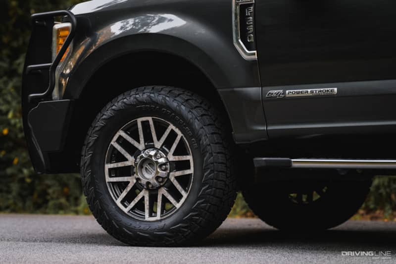 Ford F250 Diesel front driver side wheel with Nitto Terra Grappler G3 tires
