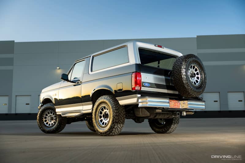 1990's Bronco restored by Fat Fender Garage on Nitto Ridge Grappler tires