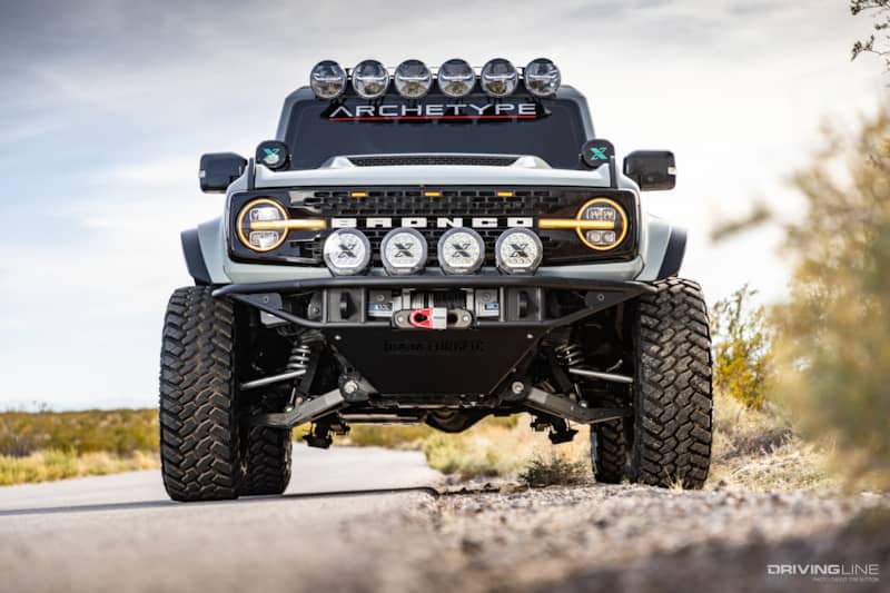 front end view of modified ford Bronco
