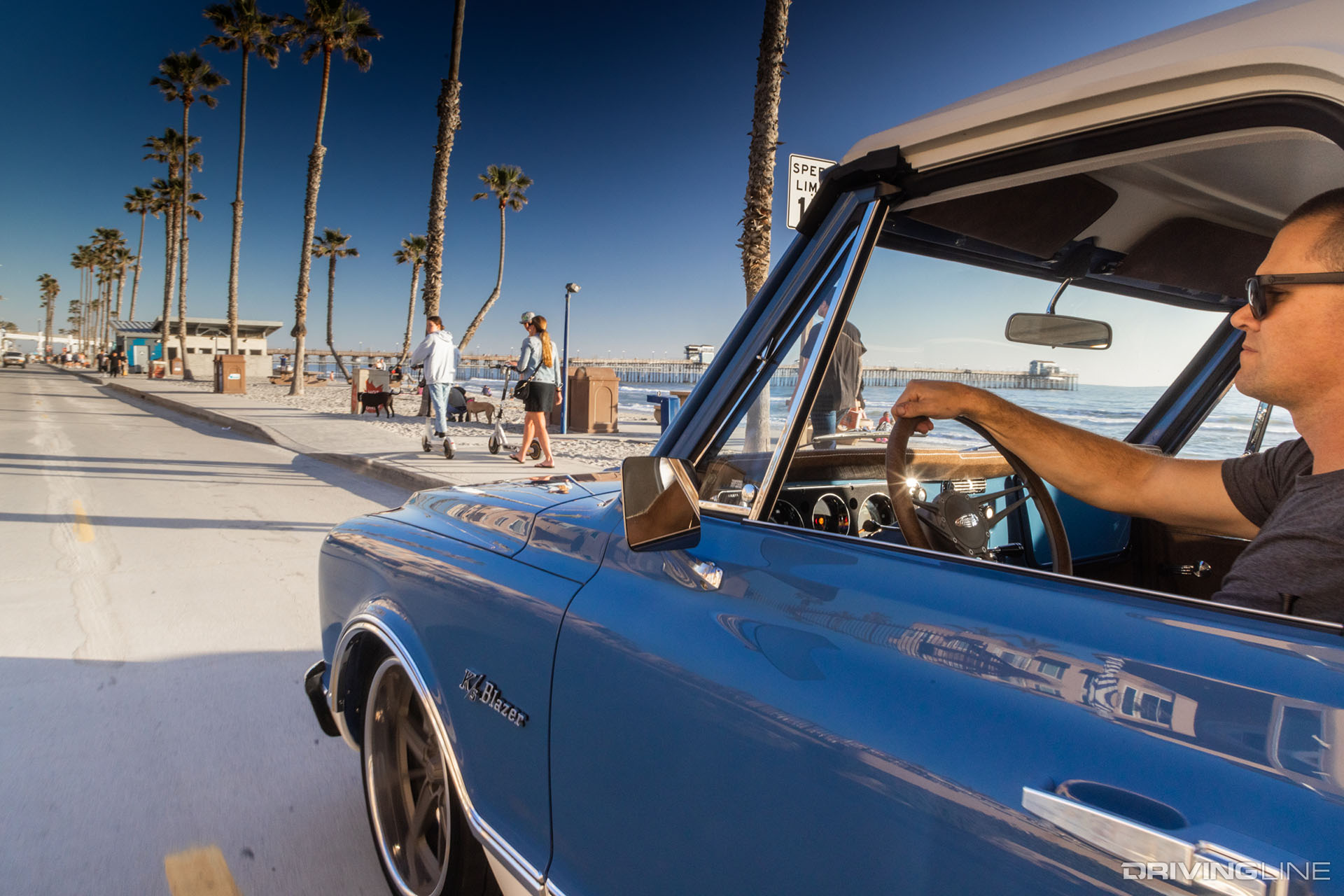 1972 Chevy Blazer Custom Driving Near Beach