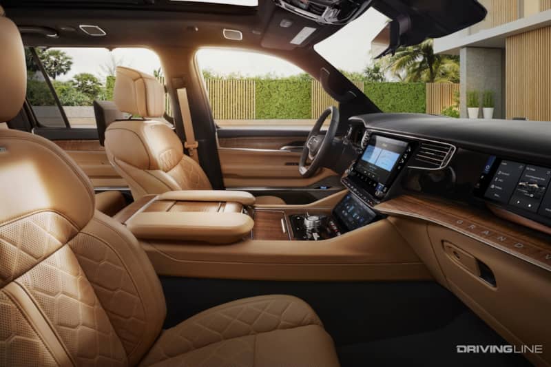 2023 Jeep Grand Wagoneer L front seats and dashboard
