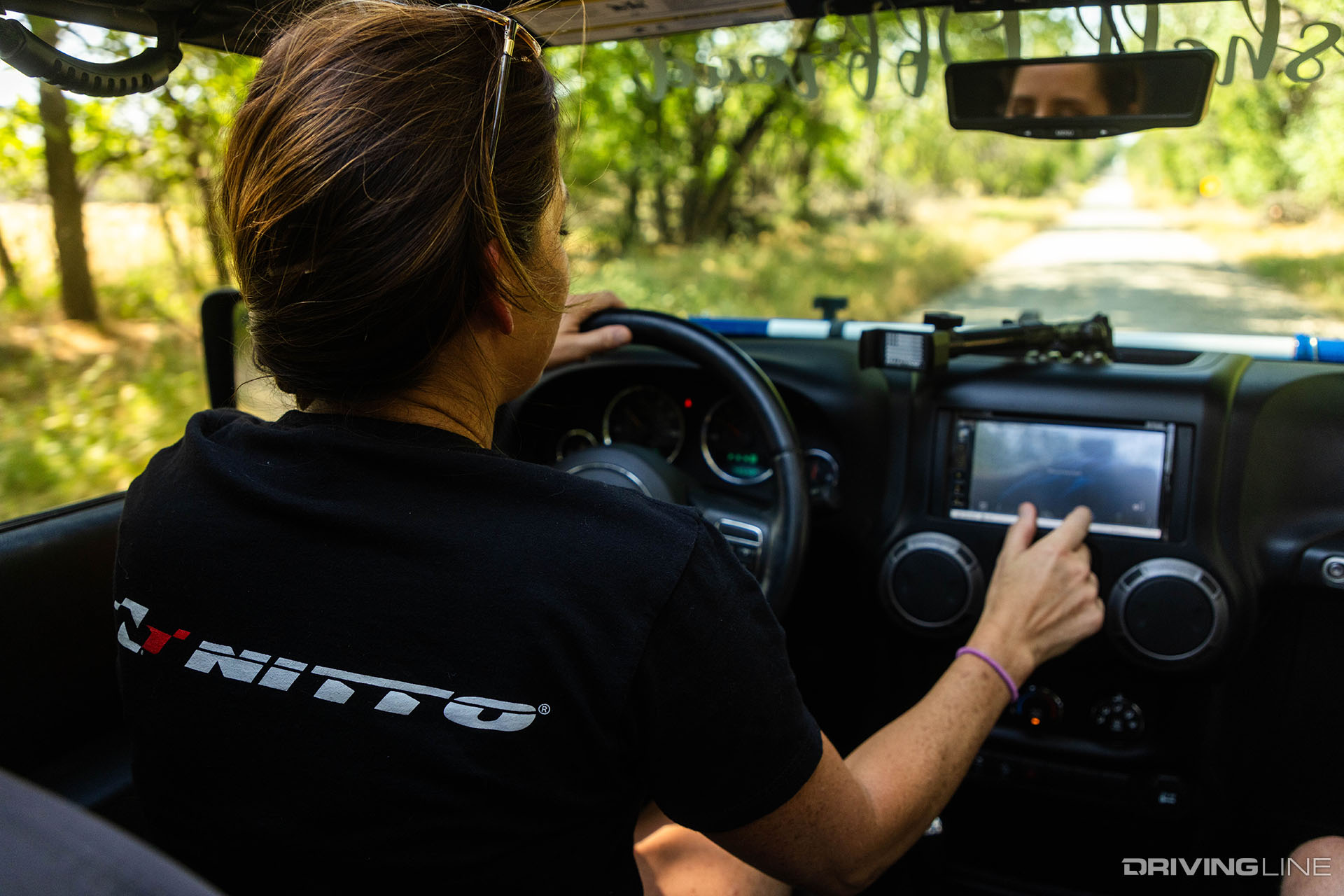 Backroad Bri driving Jeep off road